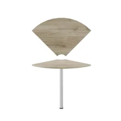 Angolo 99x75cm per scrivania rovere antracite lucido Time