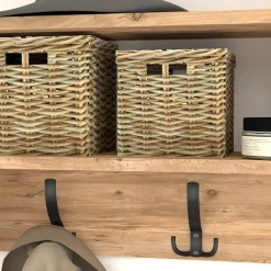 Appendiabiti da parete 120x37h cm con vani rovere Fionia