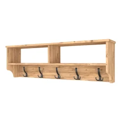 Appendiabiti da parete 120x37h cm con vani rovere Fionia
