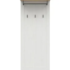 Appendiabiti 59x143h cm da parete bianco frassinato rovere Lars