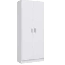 Armadio ingresso 73x180h cm 2 ante battenti multiuso bianco opaco Corie