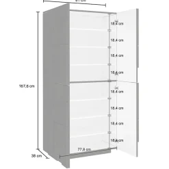 Armadio scarpiera 80x168h cm 4 ante bianco lucido Zenzero