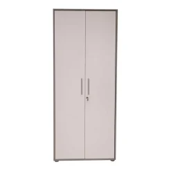 Armadio ufficio 79x188h cm 2 ante bianco frassinato cemento Woody