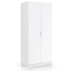 Armadio 81x180h cm 2 ante battenti  moderno bianco opaco Oz