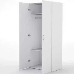 Armadio 78x176h cm 2 ante battenti bianco opaco Light Gihome®