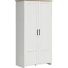 Armadio 102x201h cm 2 ante bianco frassinato rovere Lars