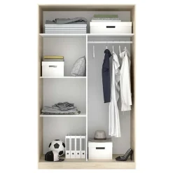 Armadio 120x204h cm 2 ante moderno scorrevoli rovere Royal