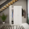 Armadio 116x176h cm 3 ante moderno bianco opaco Light Gihome®