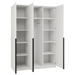 Armadio 150x215h cm 3 ante moderno bianco nero Glammy 3
