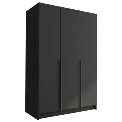 Armadio 150x215h cm 3 ante moderno nero Glammy 3