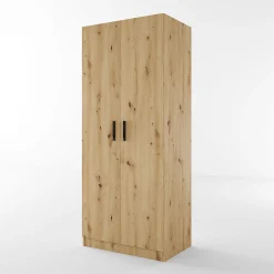 Armadio 80x191h cm 2 ante moderno rovere rustico Ilario