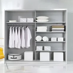 Armadio 180x210h cm 2 ante scorrevoli bianco opaco Pascal Gihome®