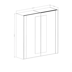 Armadio 200x213h cm 2 ante scorrevoli quercia scuro nero Vulcano