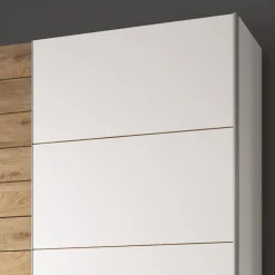 Armadio 220x210h cm 2 ante scorrevoli bianco opaco rovere Nexus Gihome®