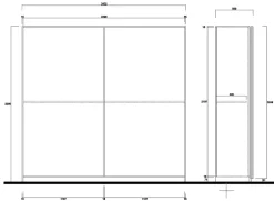 Armadio 243x230h cm 2 ante scorrevoli bianco opaco Obsession Enjoy