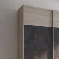 Armadio 180x219h cm 2 ante scorrevoli rovere chiaro ossido Mosca