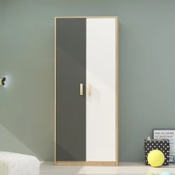 Armadio 80x190h cm cameretta rovere antracite bianco Chiaretto