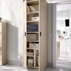 Armadio 61x190h cm due ante con ripiani multiuso legno Ander