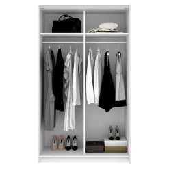 Armadio 120x204h cm due ante scorrevoli bianco Daniel