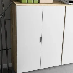 Arredo ufficio completo bianco opaco rovere natura Work 2