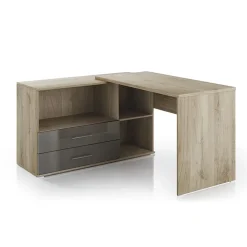 Arredo ufficio completo moderno rovere antracite lucido Time 22