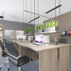 Arredo ufficio completo moderno rovere antracite lucido Time 2