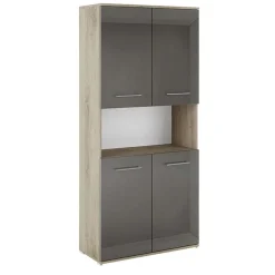 Arredo ufficio completo moderno rovere antracite lucido Time 11