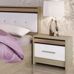 Camera da letto completa rovere sonoma bianco opaco Riga
