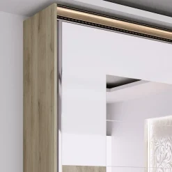 Camera da letto completa rovere sonoma bianco opaco Riga