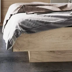 Camera da letto completa matrimoniale rovere antracite lucido Senna