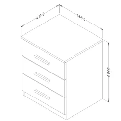 Camera da letto completa moderna bianca Pascal Gihome®