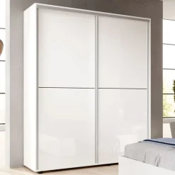 Camera da letto completa matrimoniale moderna bianco lucido Roma