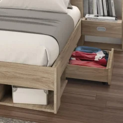 Camera da letto moderna completa matrimoniale rovere sonoma Danubio