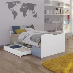 Cameretta bambini completa bianco opaco azzurro Balocchi