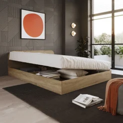 Cameretta completa alla francese con armadio e comodino rovere sonoma Carrisi