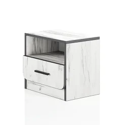 Cameretta per bambini 1 letto singolo contenitore bianco rustico turchese Zadar