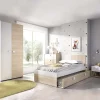 Cameretta per bambini completa 2 letti singoli rovere bianco Cairo