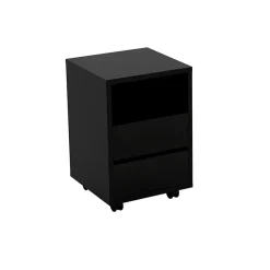 Cassettiera ufficio 40x62h cm 2 cassetti nero Callum