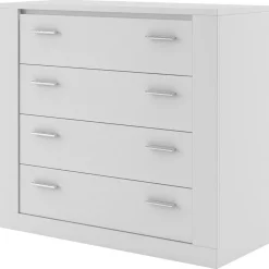 Cassettiera 100x90h 4 cassetti cm bianco opaco Ombra