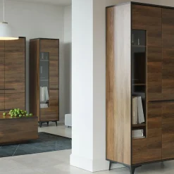 Cassettiera 91x95h cm 3 cassetti noce Line