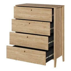 Cassettiera 92x116h cm 4 cassetti rovere Noor
