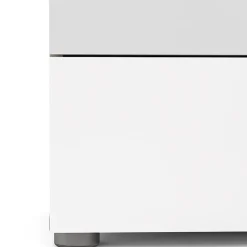 Cassettiera 138x83h cm moderna bianco lucido rovere Betty Gihome®