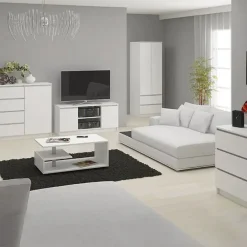 Cassettiera 160x120h cm moderna 10 cassetti bianco Living