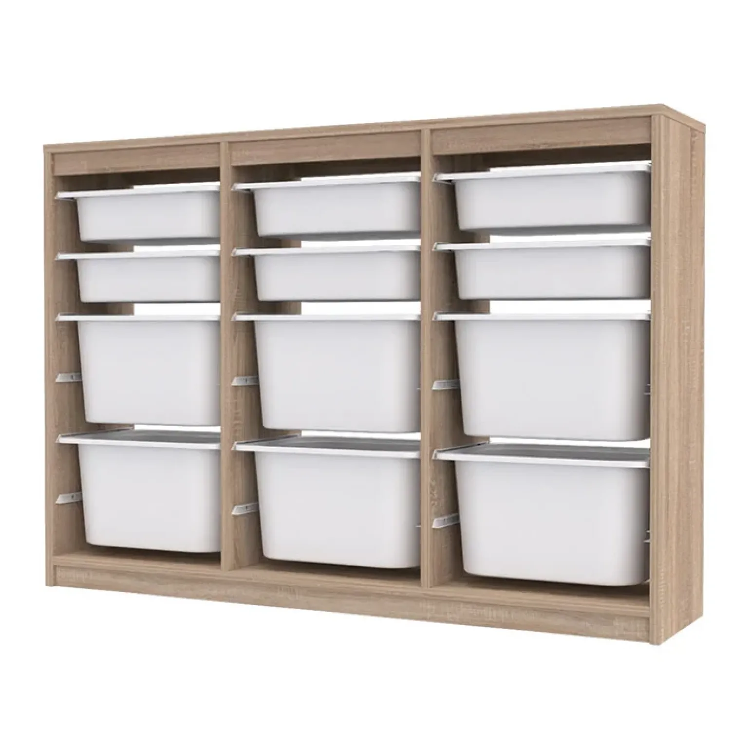 Cassettiera 133x93h cm portagiochi con cassetti rovere Fast Concordia
