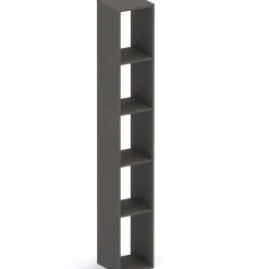 Colonna a terra 28x186h cm 5 vani libreria ossido nero Sunset