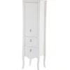 Colonna bagno classica 45x157h cm 2 cassetti bianca Brigit