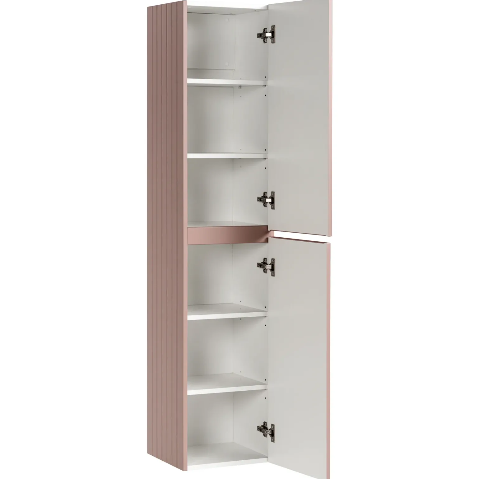 Colonna bagno sospesa 35x160h cm cannettato 2 ante rosa Autentic