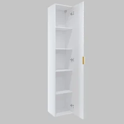 Colonna bagno sospesa 35x186h cm 1 anta bianco frontale decorato Konny