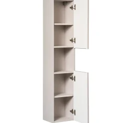 Colonna bagno sospesa 30x140h cm cannettato 2 ante beige Cleany