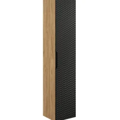 Colonna bagno sospesa 35x170h cm 1 anta nero rovere Swim
